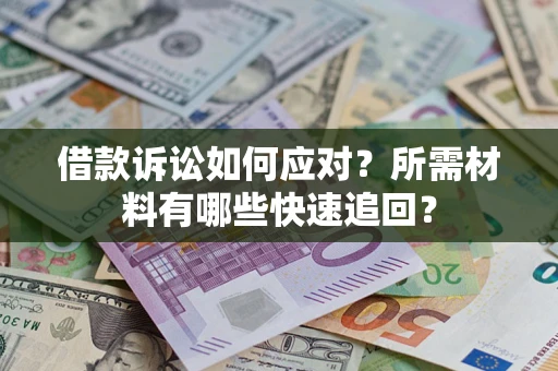 武汉借款诉讼如何应对？所需材料有哪些快速追回？