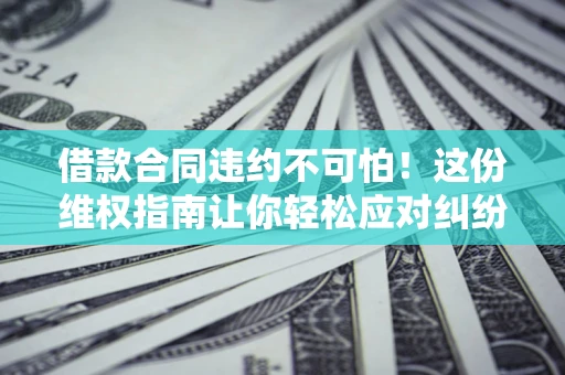 武汉借款合同违约不可怕!这份维权指南让你轻松应对纠纷 武汉借款合同违约不可怕!这份维权指南让你轻松应对纠纷
