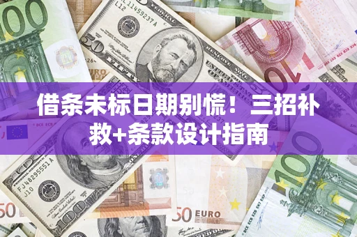 武汉借条未标日期别慌！三招补救+条款设计指南